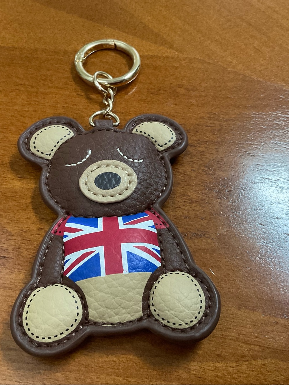 Handbag Charm Brown Bear Keychain with Union Jack NWT - Picture 3 of 4